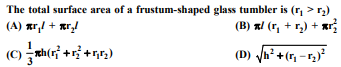 The total surface area of a frustum-shaped glass tumbler